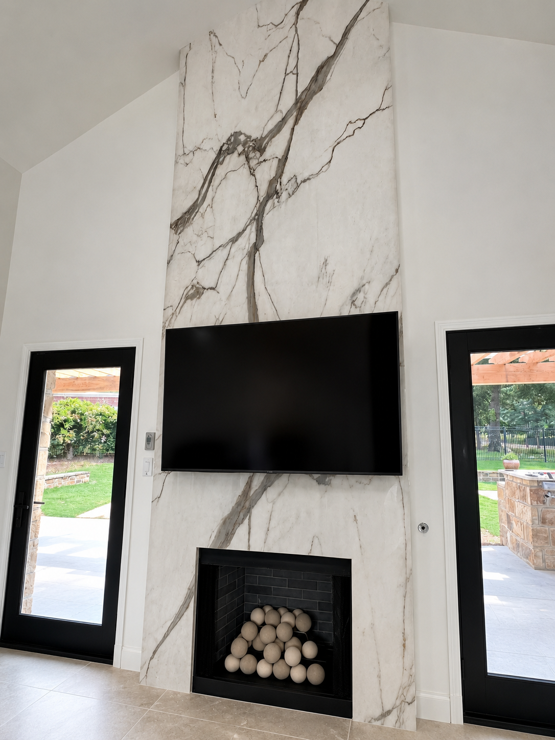 Porcelain fireplace by Southern Interiors